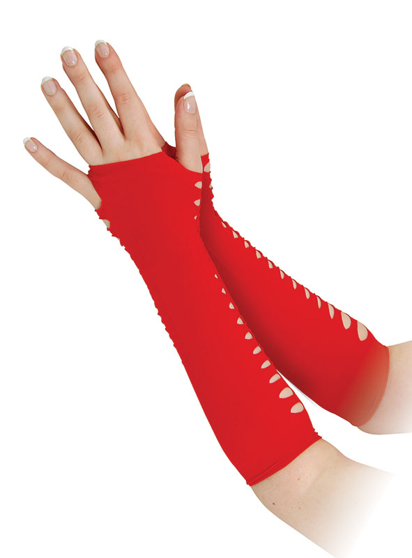 Gloves. Ladder Style Red 10"