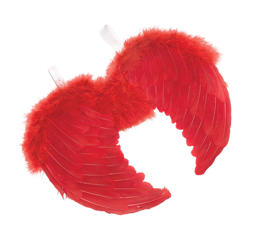 Angel Wings. Red Feather. Mini