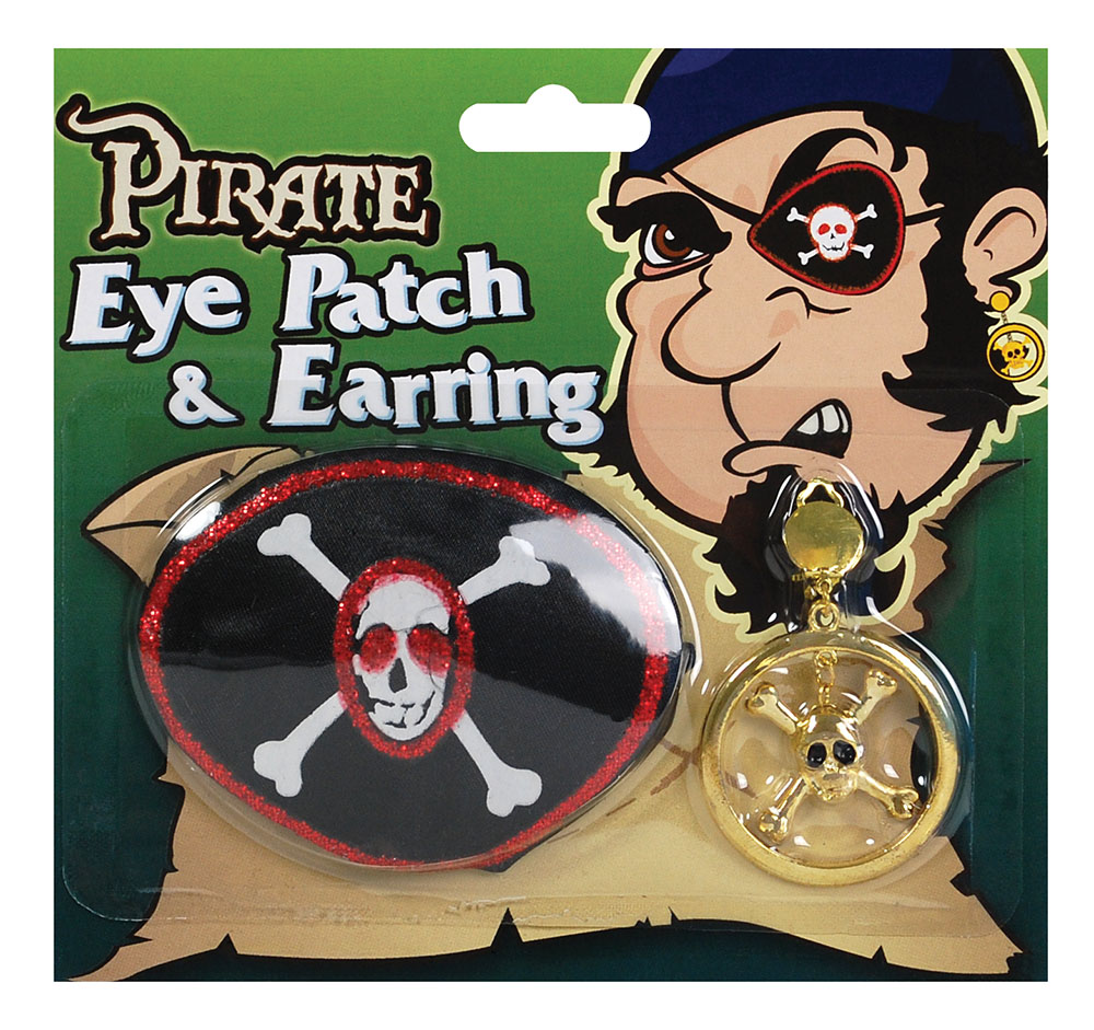 Pirate Eyepatch & Large Ear Ring