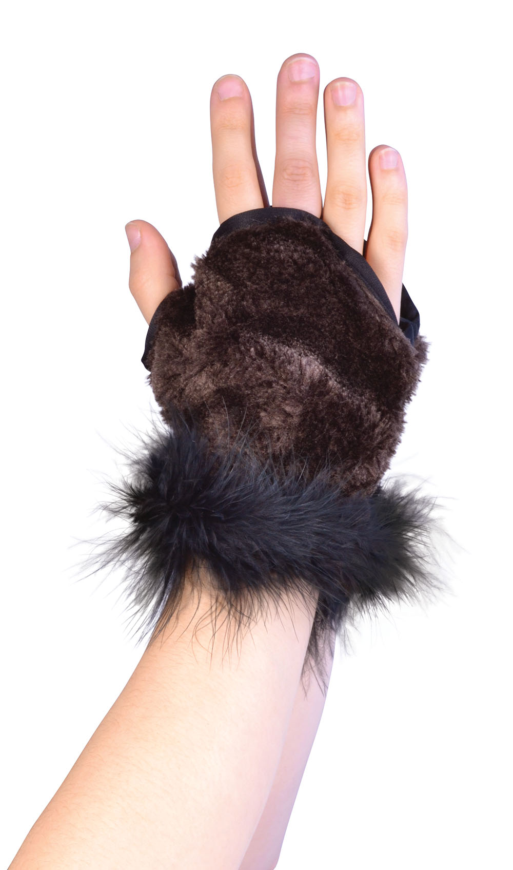 Animal Glovelets. Brown **SALE**