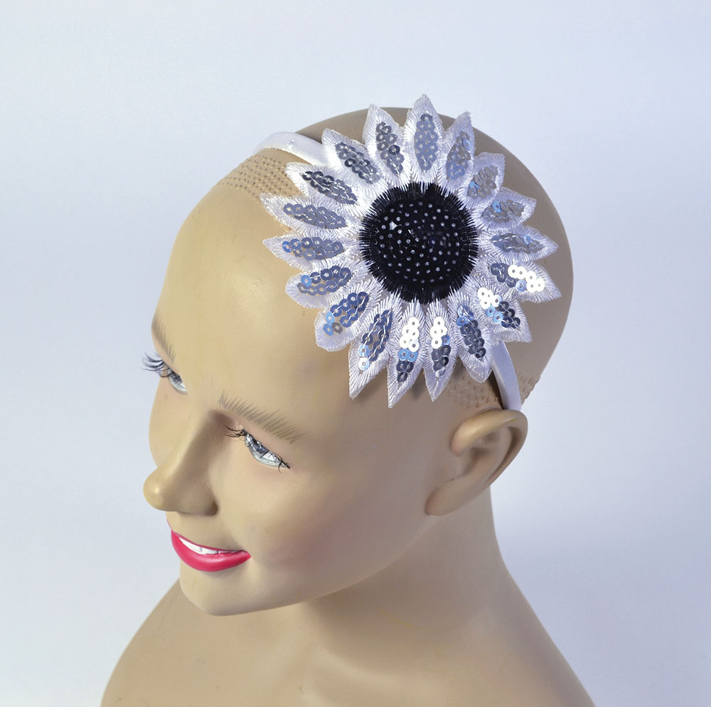 Sunflower Headband. White