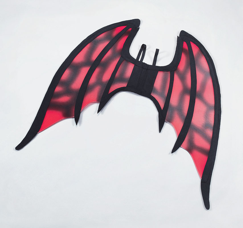 Devil Wing, Large. Red/Black