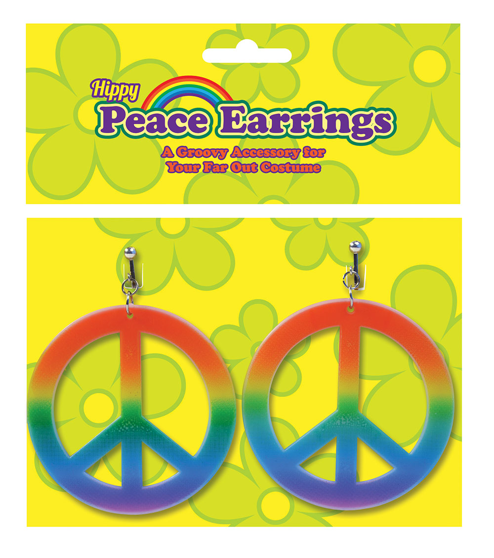Rainbow Hippie Ear Rings