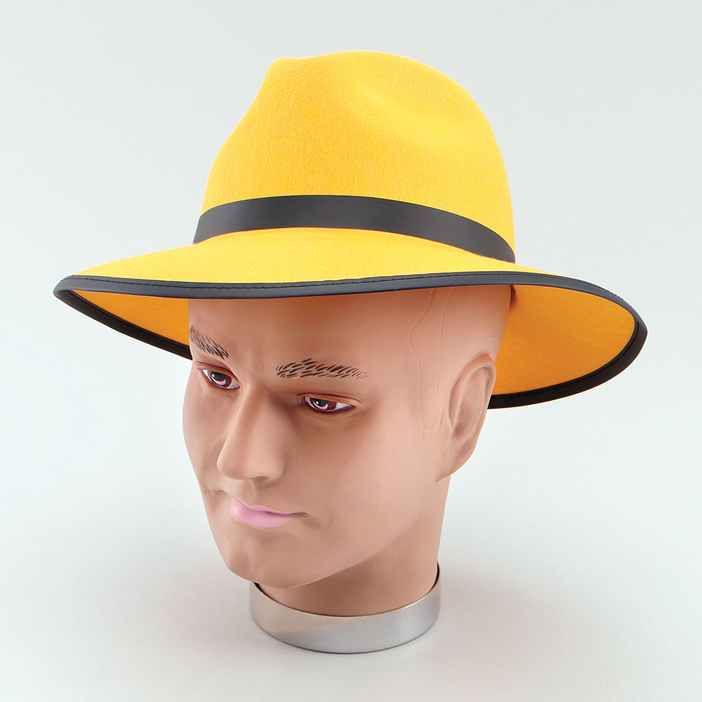 Fedora. Yellow Felt Hat