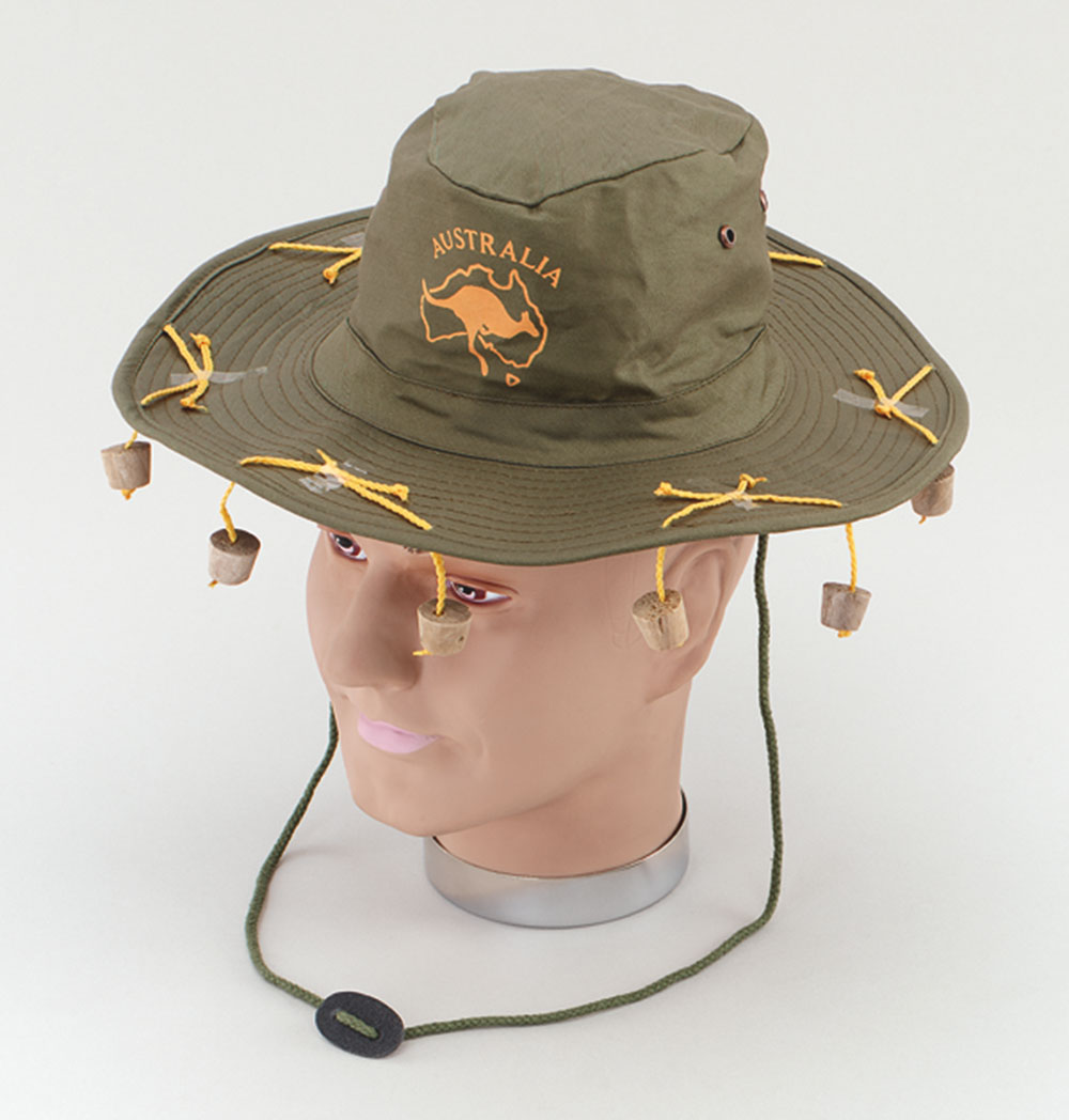 Australian Hat With Corks - Click Image to Close