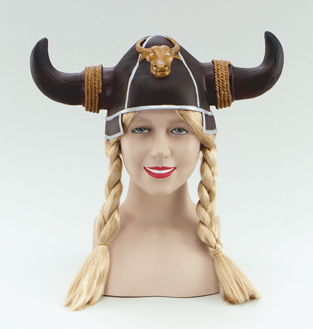 Viking Helmet + Blonde Plaits