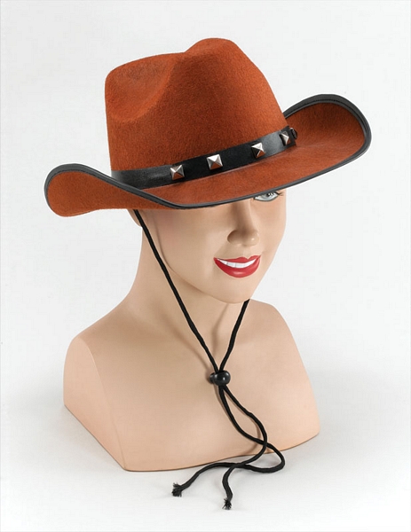 Black Felt Cowboy Studded Hat