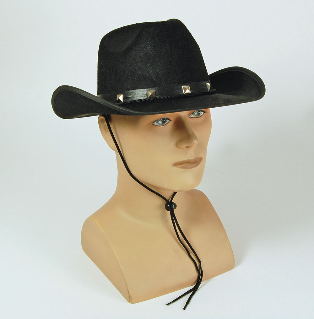 Brown Felt Cowboy Studded Hat
