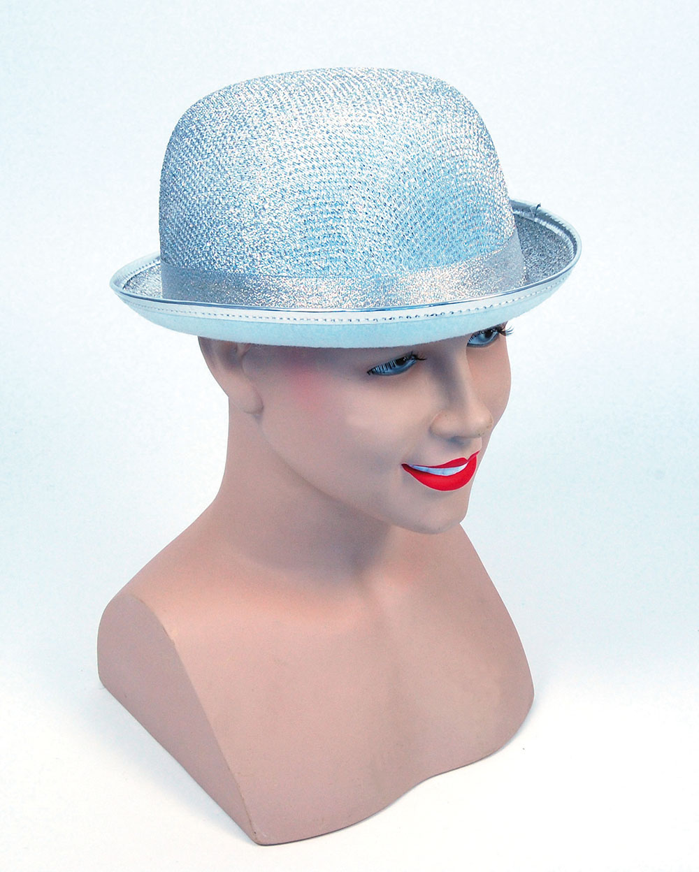 Bowler Hat. Silver Lurex