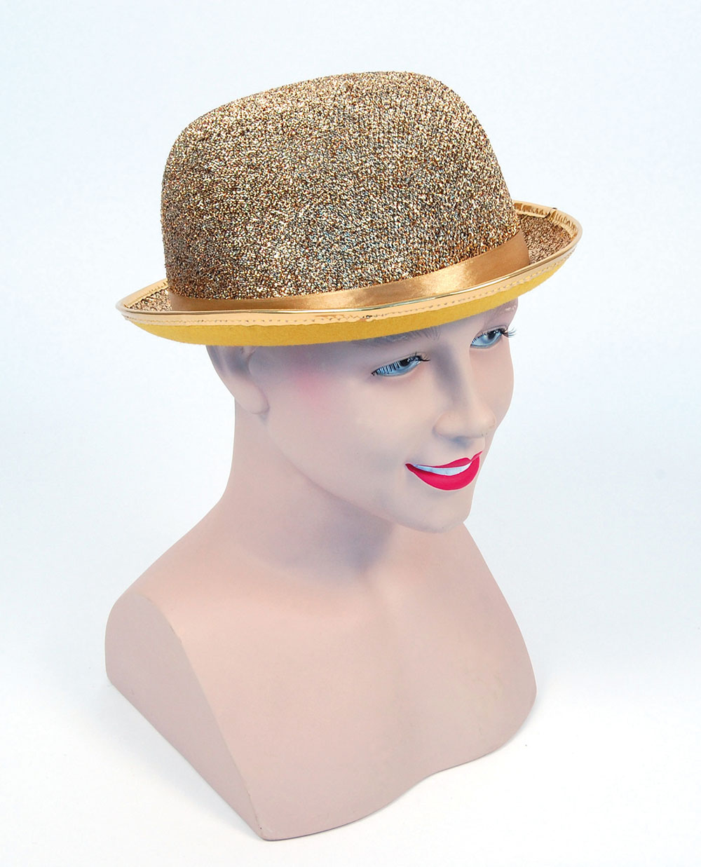 Bowler Hat. Gold Lurex