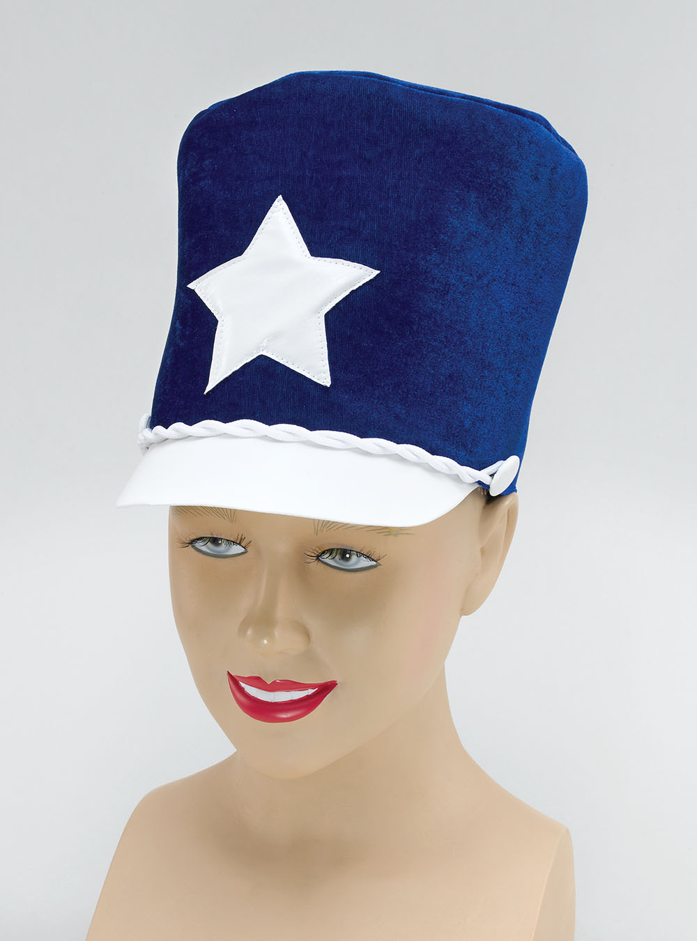 Majorette Hat. Blue Soft Felt