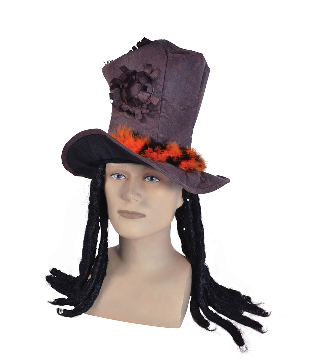 Brown Top Hat + Dreadlocks **SALE**