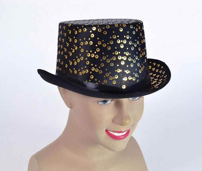 Top Hat. Black/Gold Pattern **SALE**