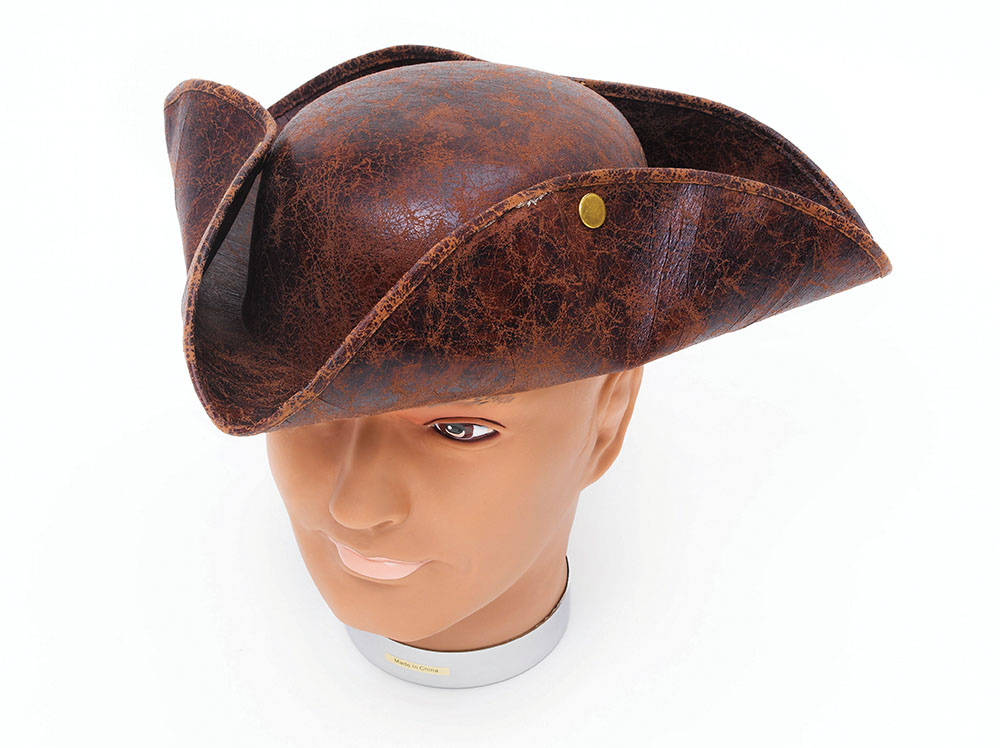 Tricorn Hat. Brown 'Ancient Look'