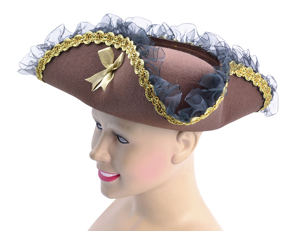 Tricorn Hat. Brown (Pirate Lady)