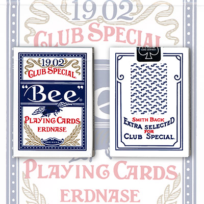 Erdnase 1902 Bee Playing Cards - Blue Smith No. 2 Back (Cambric Erdnase 1902 Bee Playing Cards - Blue Smith No. 2 Back (Cambric