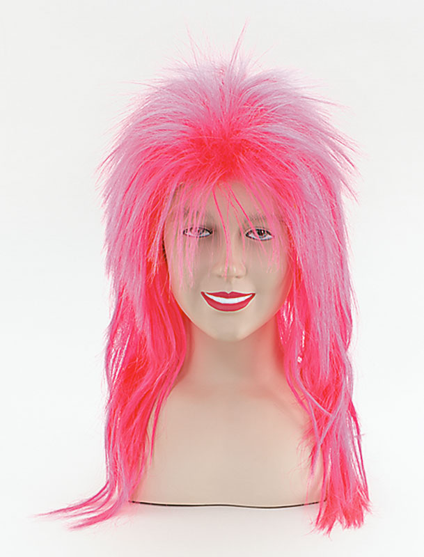 Punk Top Wig. Neon Pink