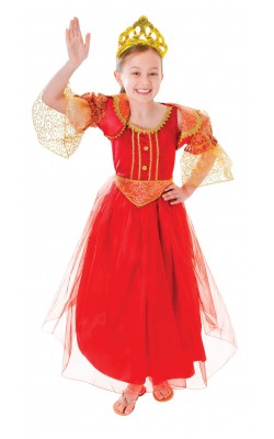 Red Princess Dress + Cape Deluxe (L)