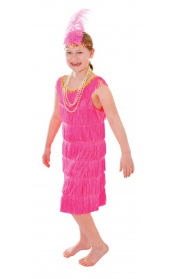 Flapper Dress. Pink (L)