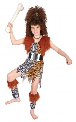 Cavegirl Costume + Wig (L)