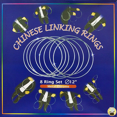 Chinese Linking Rings (12 inch, CHROME) by Vincenzo Difatta - Tr
