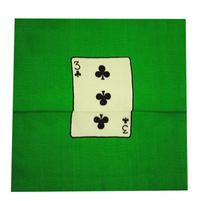 Card Silk Set 9" (3 of clubs + blank)