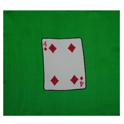 Card Silk Set 9" (4 of diamonds + blank)