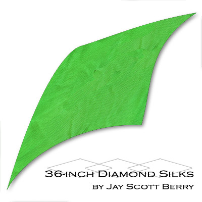 36" Diamond Silk, 100% Silk (GREEN) by Jay Scott Berry - Tricks - Click Image to Close