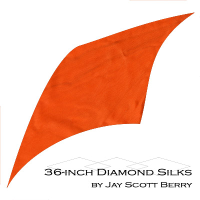 36" Diamond Silk, 100% Silk (ORANGE) by Jay Scott Berry - Tricks - Click Image to Close