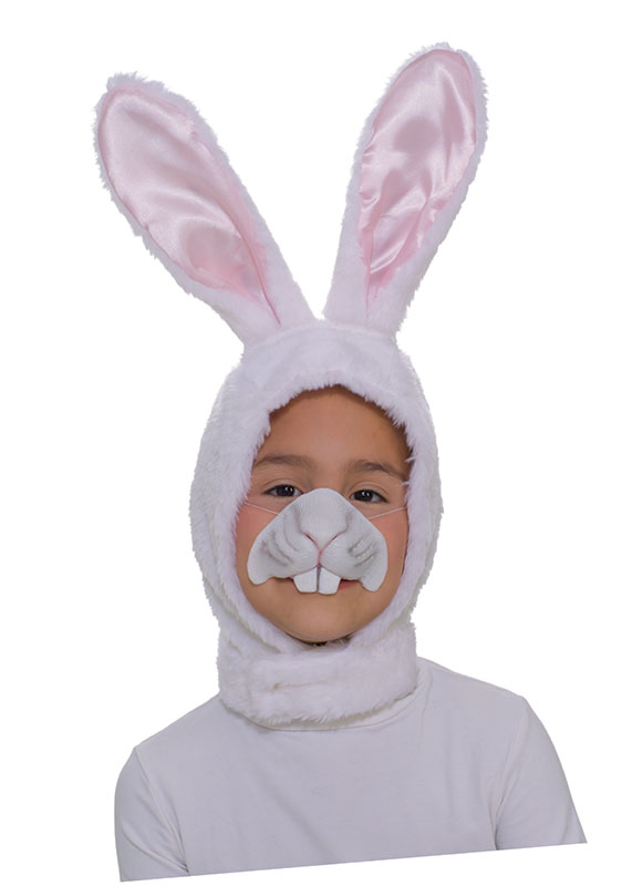 Bunny Rabbit Set. Childs (Hood + Nose)