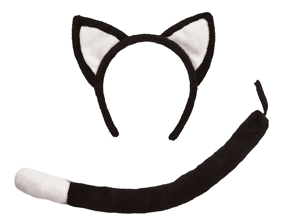 Cat Set Black (Ears + Tail)