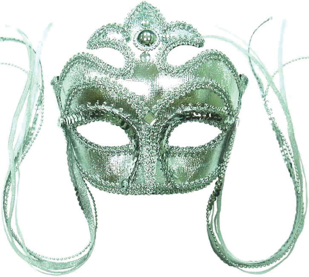 Silver Mask + Jewels/Beads & Tassels