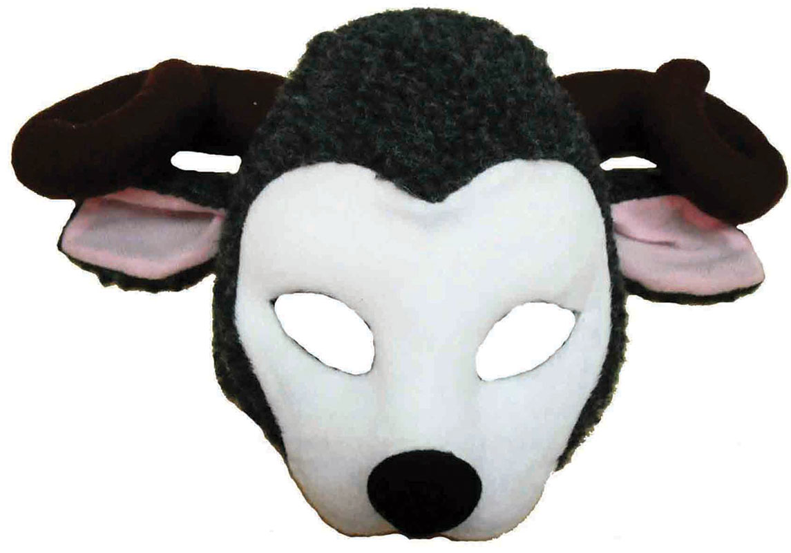 Goat Mask On Headband + Sound - Click Image to Close
