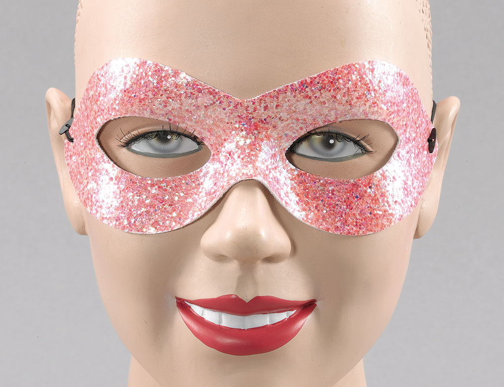 Pink Glitter Domino Eye Mask(S)