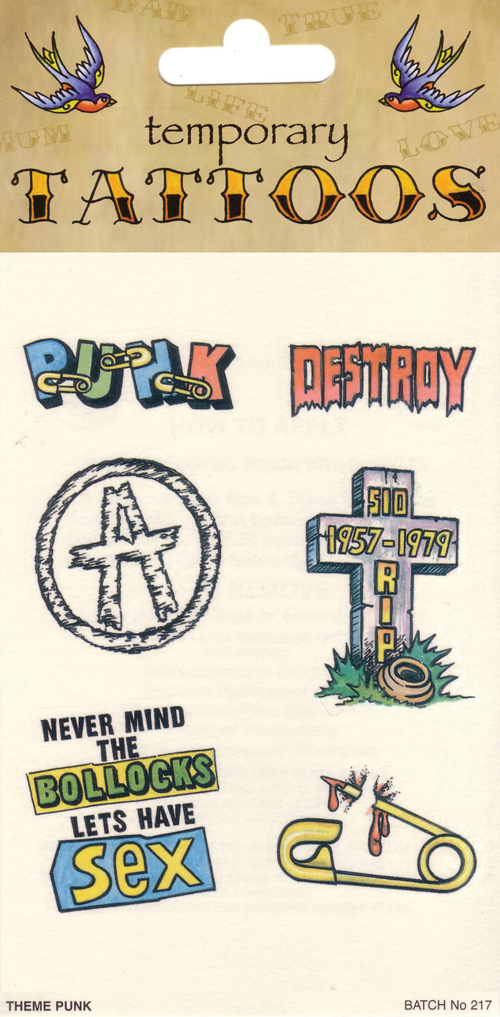 Tattoos Theme Punk (6/card)