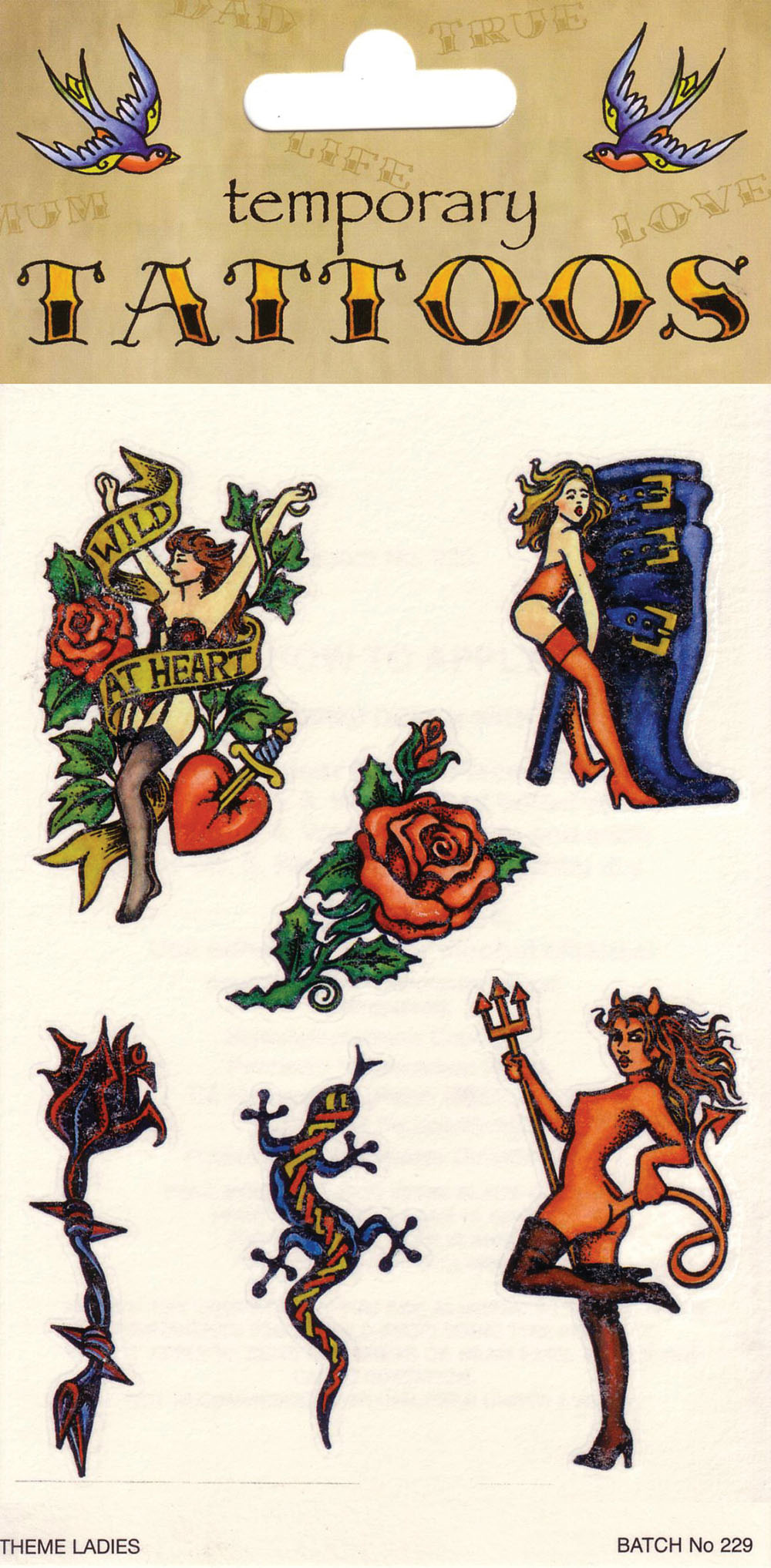 Tattoos Theme Ladies (6/card)
