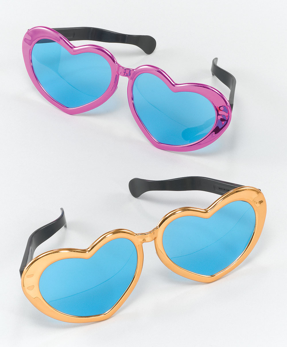 Jumbo Metallic Heart Sunglasses