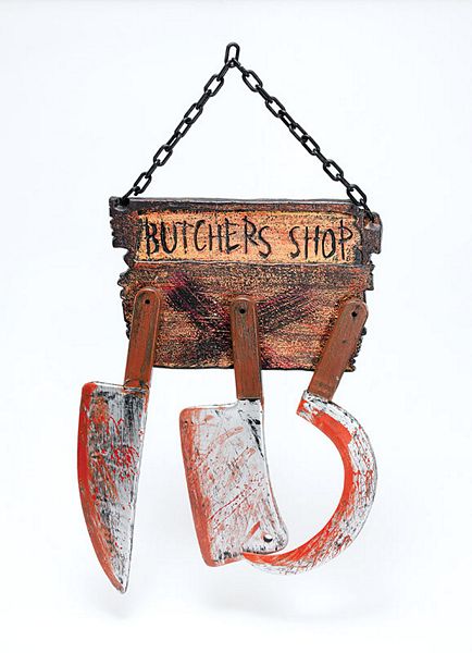 Butcher's Shop Sign With Tools - Click Image to Close