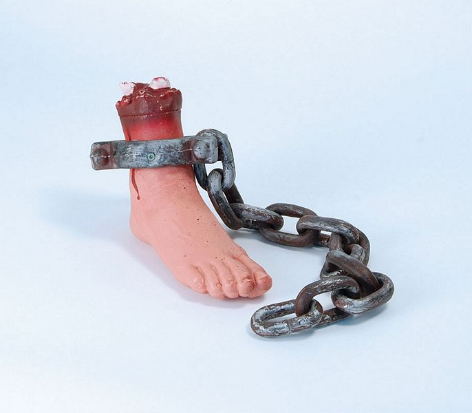 Bleeding Foot With Chain - Click Image to Close