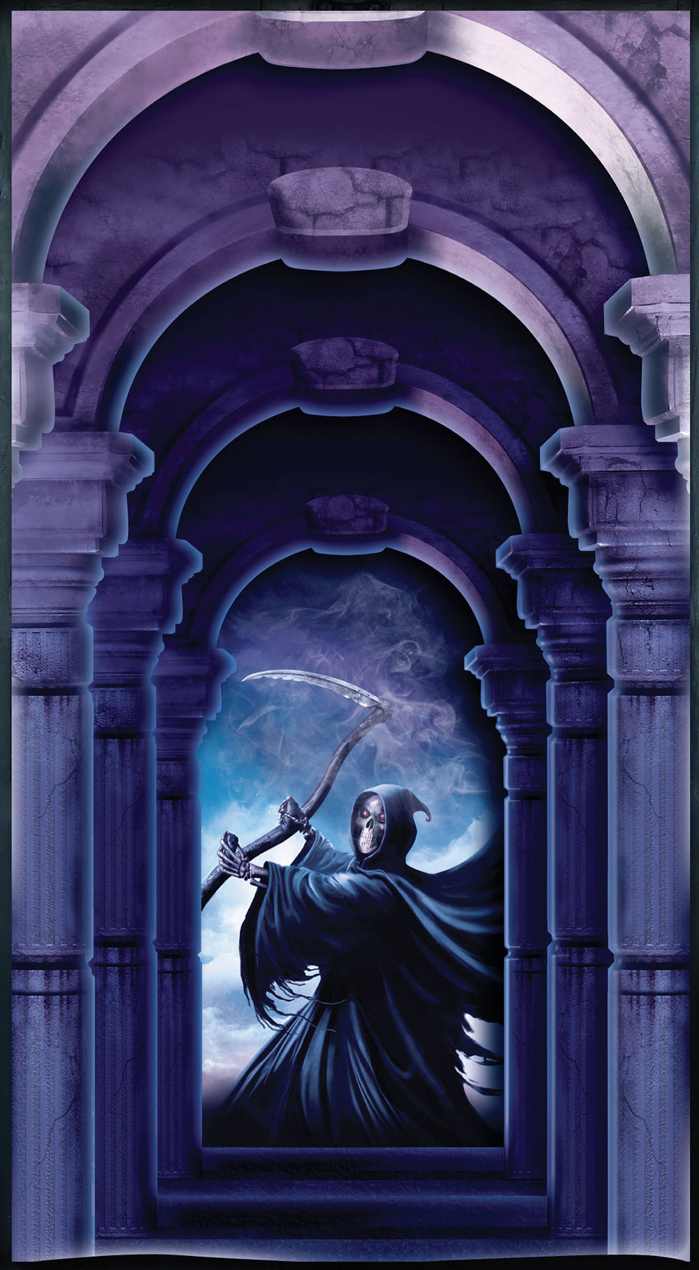 Halloween Door Cover. Grim Reaper Halloween Door Cover. Grim Reaper