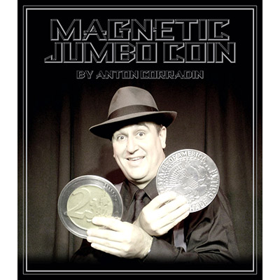Magnetic Jumbo Coin With DVD (US Half Dollar) by Anton Corradin