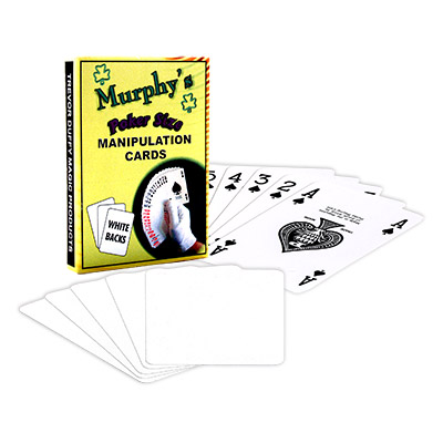 Manipulation Cards-POKER SIZE/WHITE BACK (For Glove Workers) by