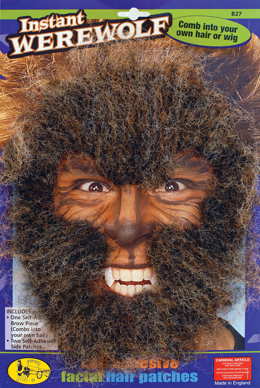 Instant Werewolf Face Hair Kit