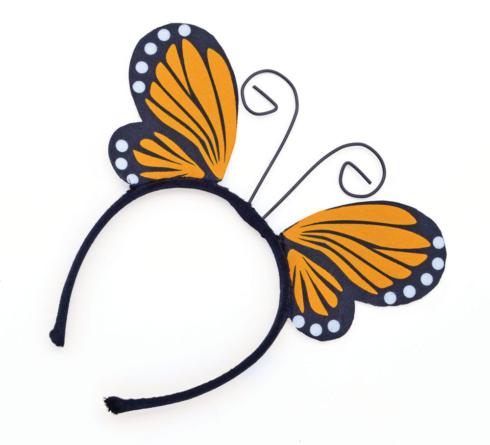 Butterfly Headband. Yellow