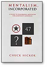 Mentalism Incorporated book Chuck Hickok - Click Image to Close