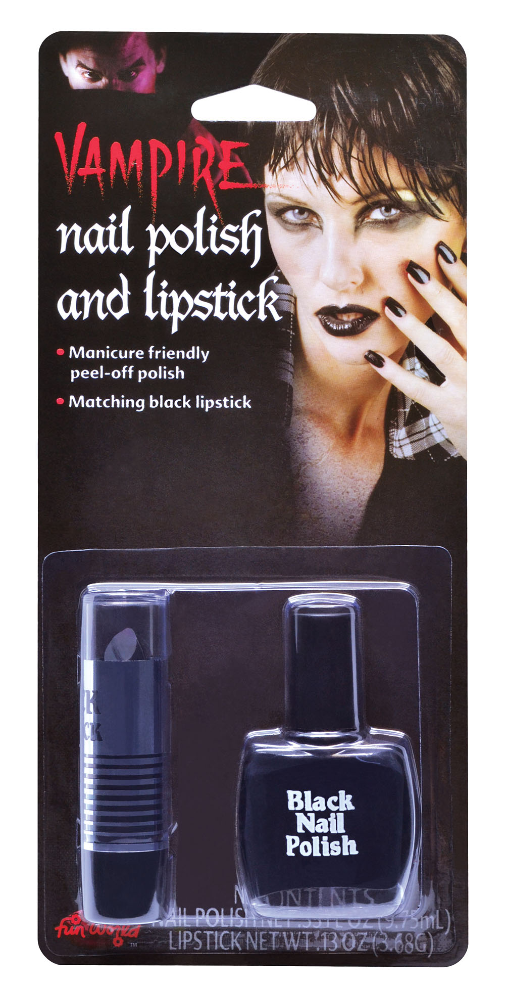 Black Nail Polish & Lipstick