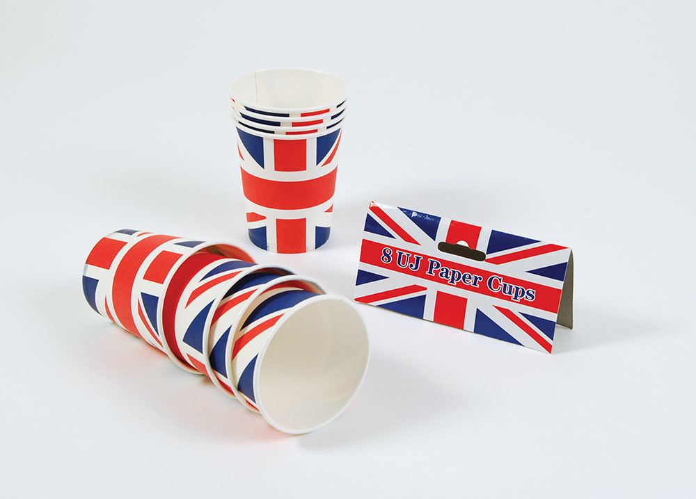Union Jack Paper Cups (8 in packet)
