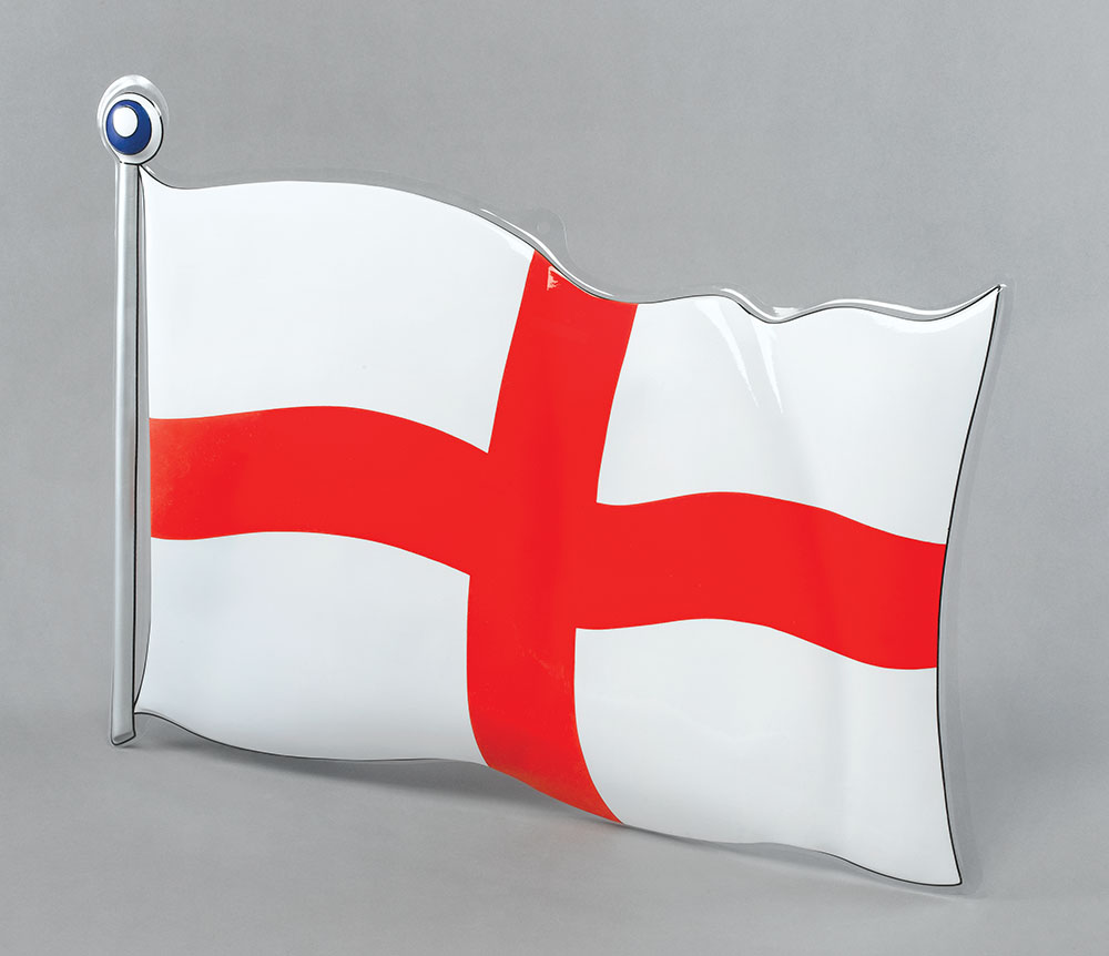 St George Plastic Flag Plaque - Click Image to Close