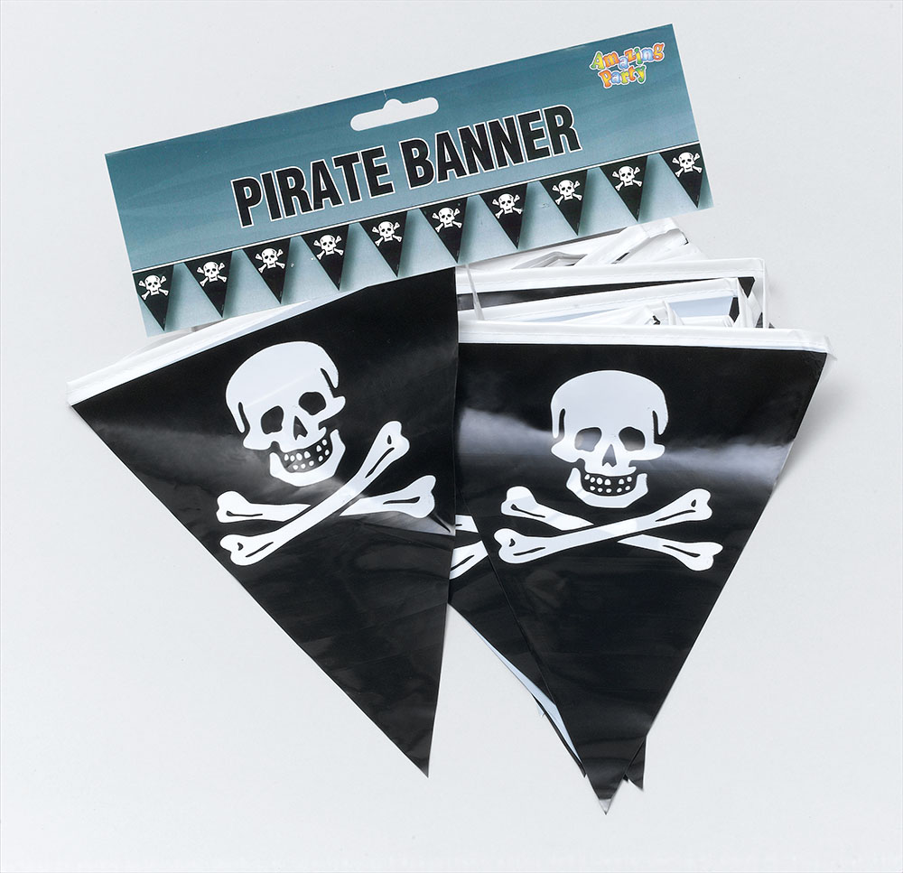 Pirate Bunting. 7m/25 Flags - Click Image to Close