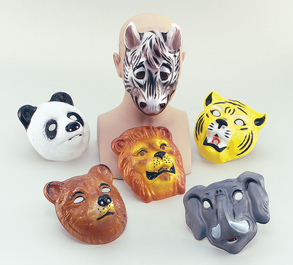 Wildlife Animal Masks. 6 assorted